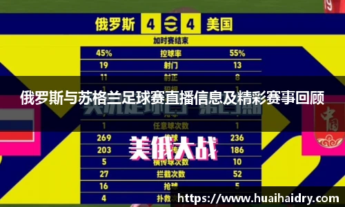 俄罗斯与苏格兰足球赛直播信息及精彩赛事回顾